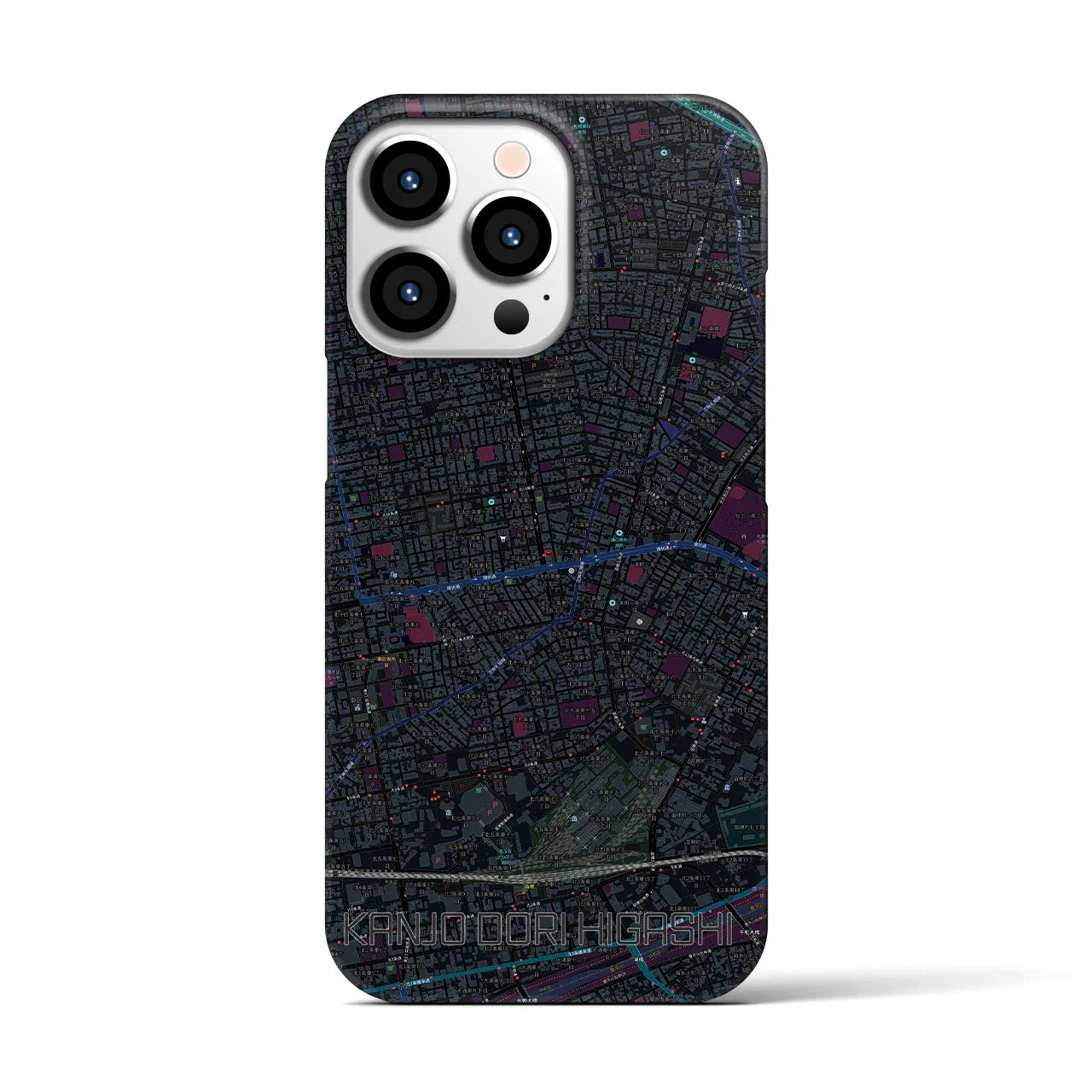 【環状通東(北海道)】地図柄iPhoneケース(バックカバータイプ)