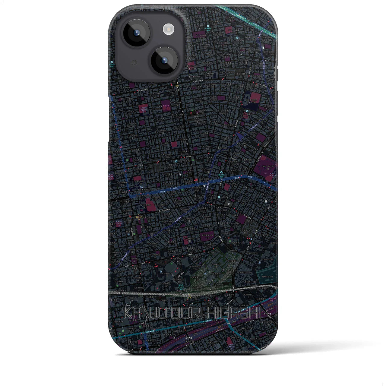 【環状通東(北海道)】地図柄iPhoneケース(バックカバータイプ)
