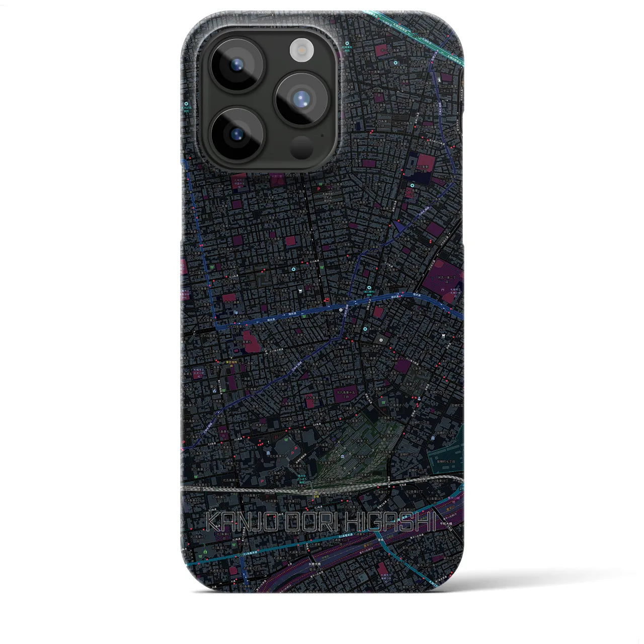 【環状通東(北海道)】地図柄iPhoneケース(バックカバータイプ)