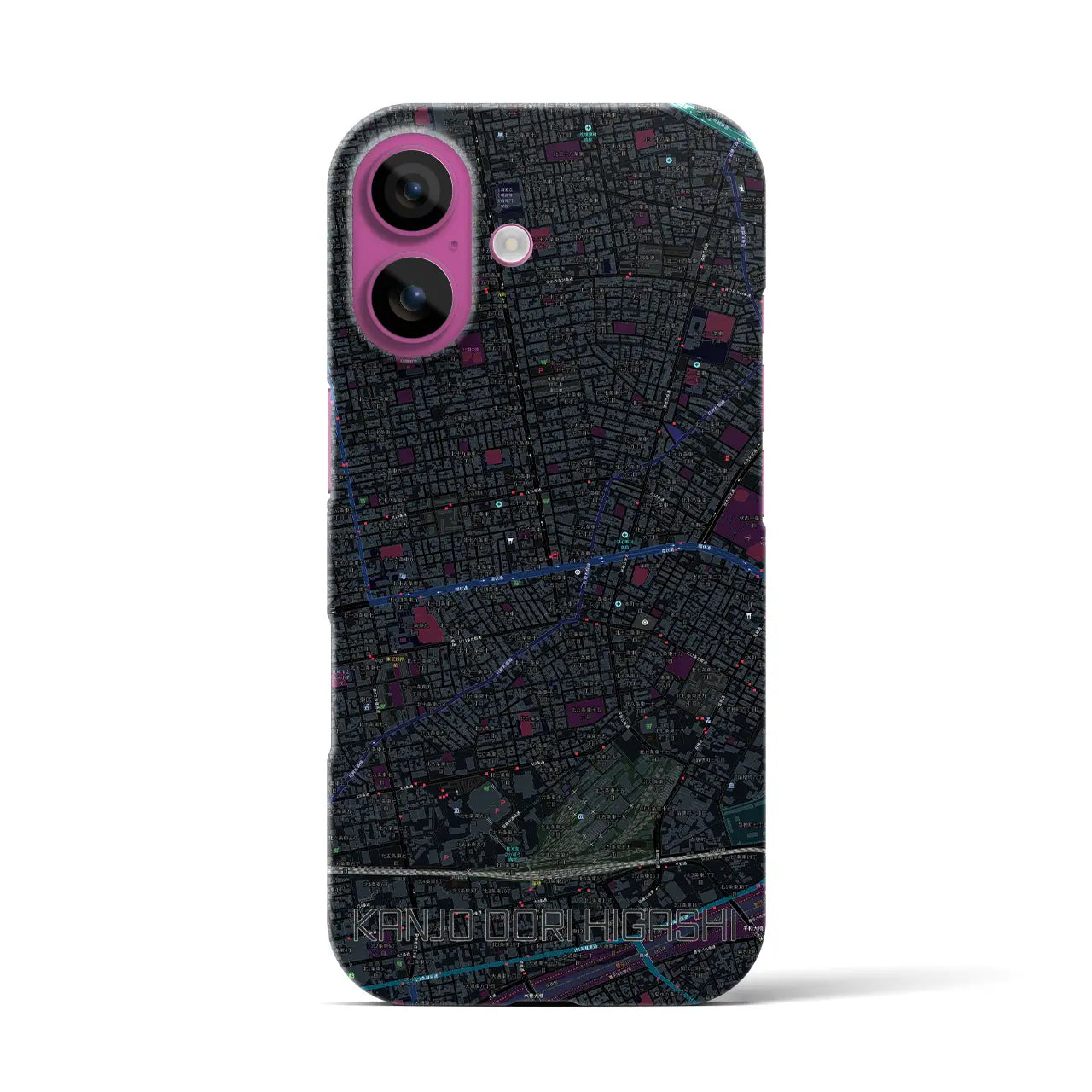 【環状通東(北海道)】地図柄iPhoneケース(バックカバータイプ)