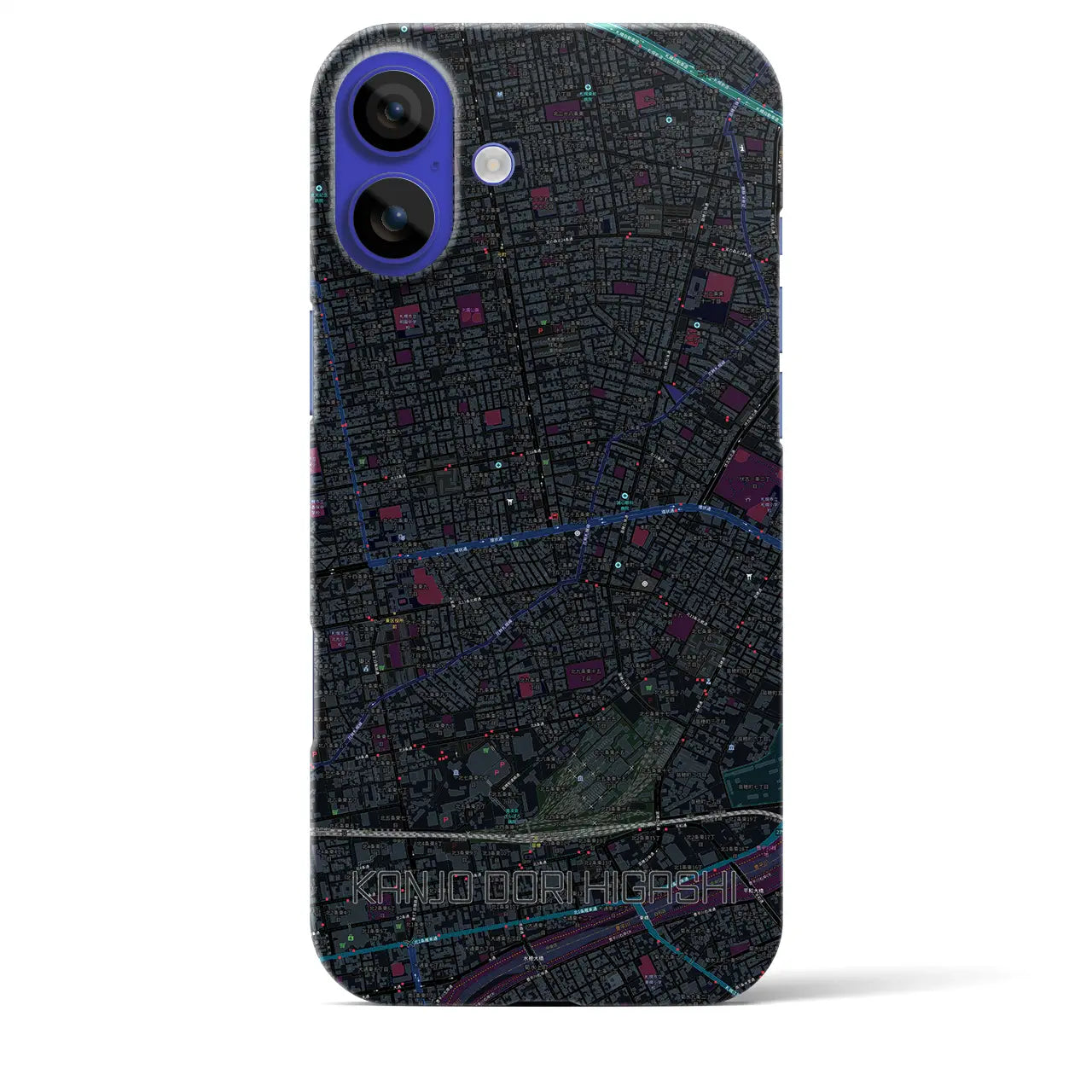 【環状通東(北海道)】地図柄iPhoneケース(バックカバータイプ)