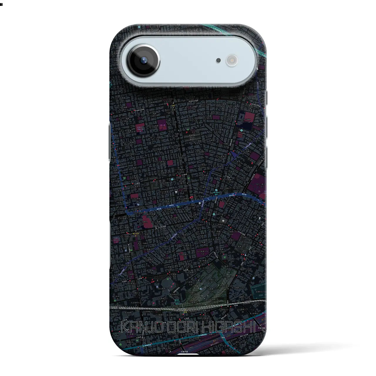 【環状通東(北海道)】地図柄iPhoneケース(バックカバータイプ)