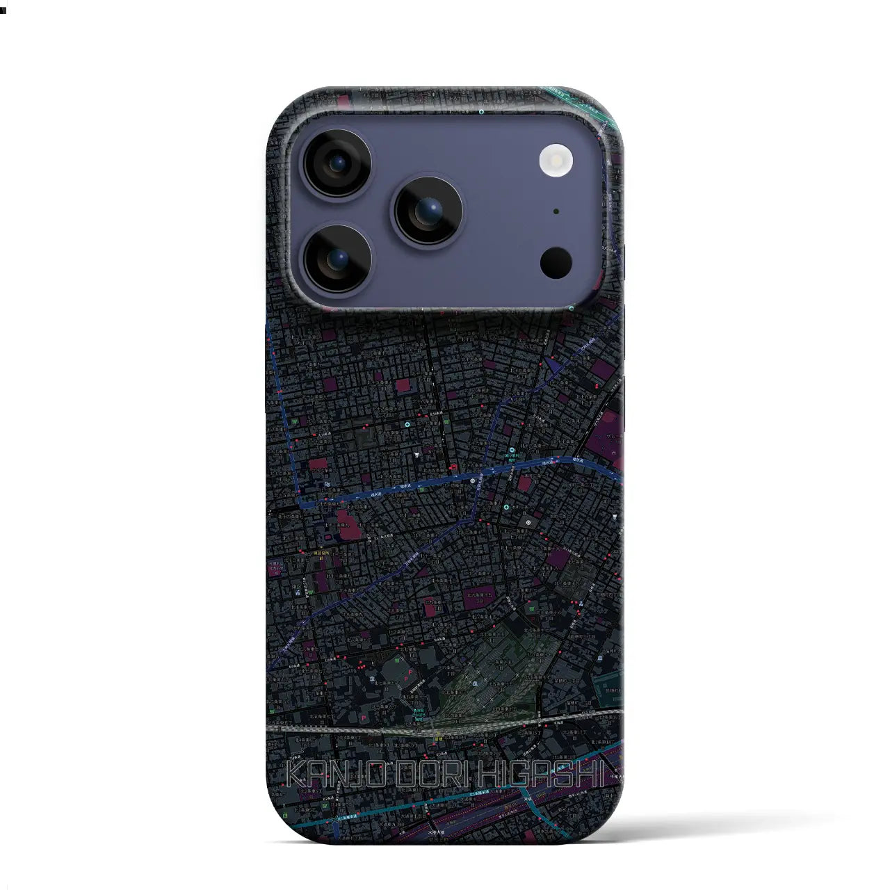 【環状通東(北海道)】地図柄iPhoneケース(バックカバータイプ)