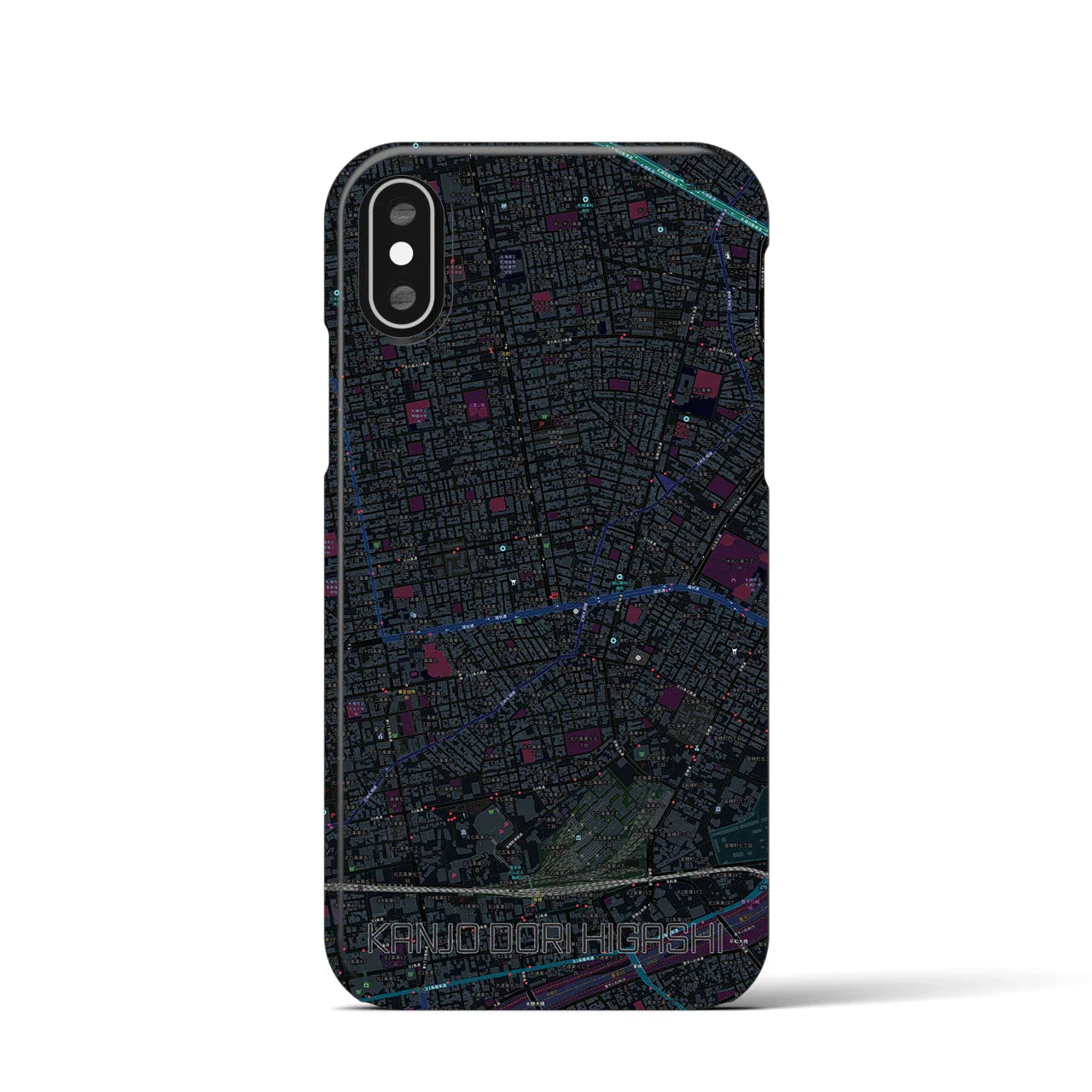 【環状通東(北海道)】地図柄iPhoneケース(バックカバータイプ)
