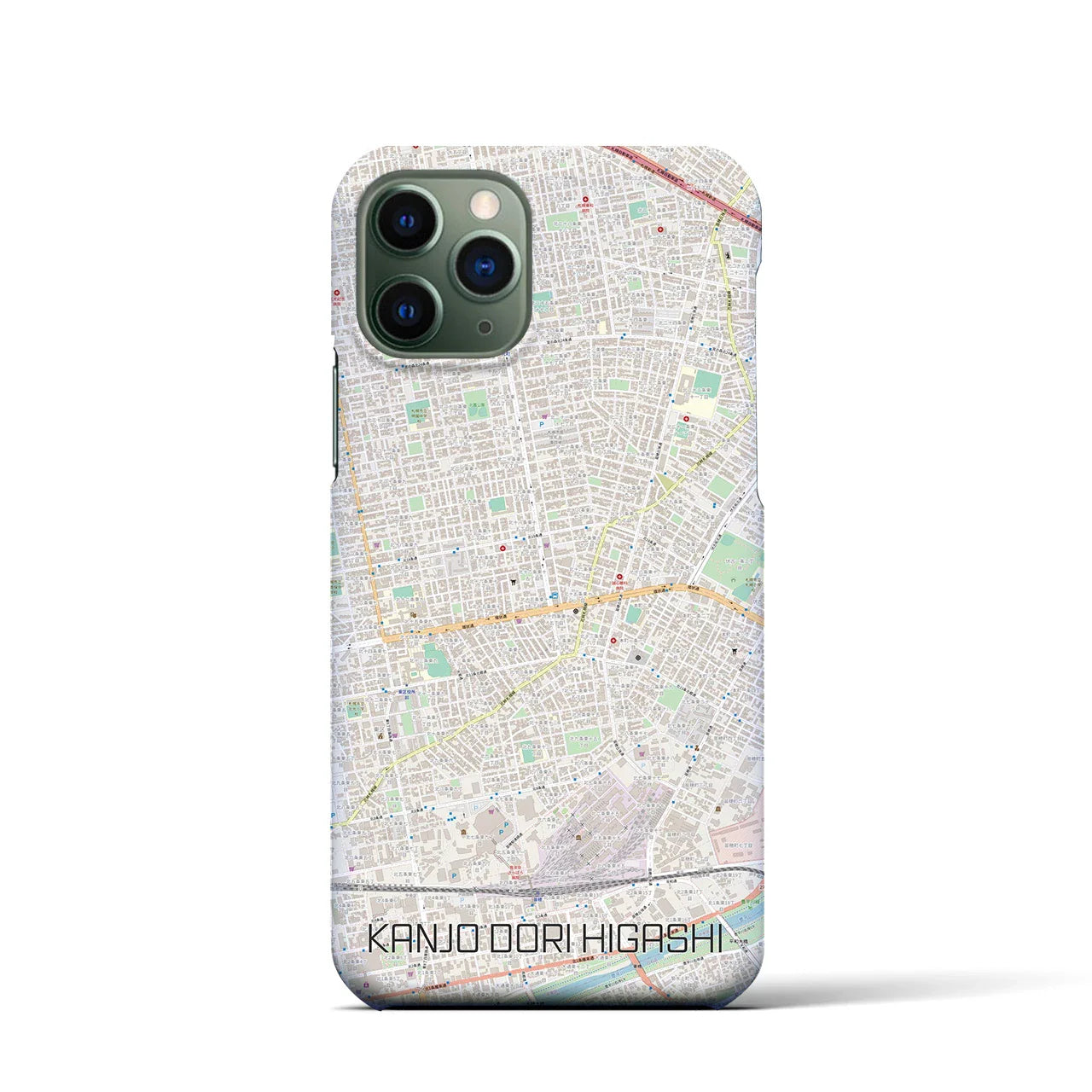 【環状通東(北海道)】地図柄iPhoneケース(バックカバータイプ)