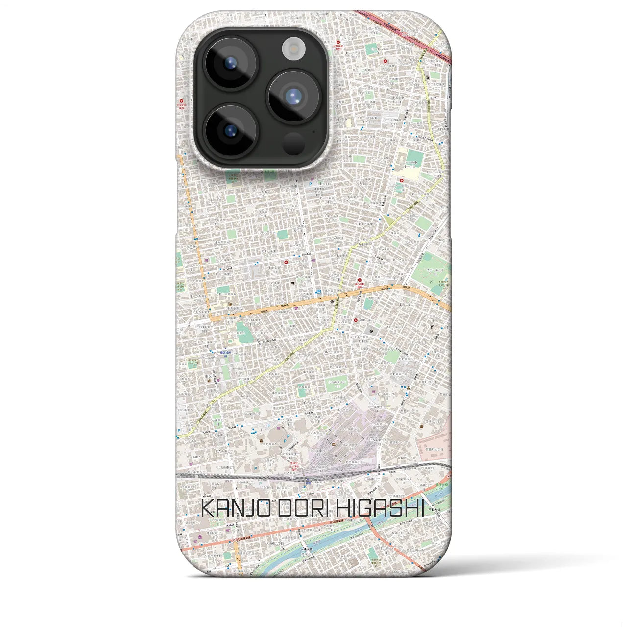 【環状通東(北海道)】地図柄iPhoneケース(バックカバータイプ)