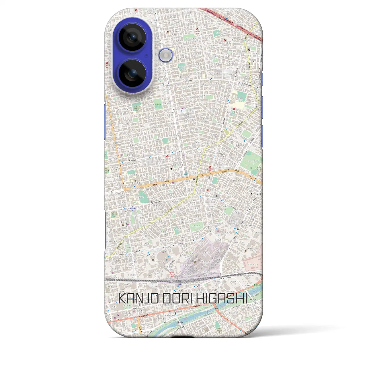 【環状通東(北海道)】地図柄iPhoneケース(バックカバータイプ)ナチュラル・iPhone 16 Pro Max 用