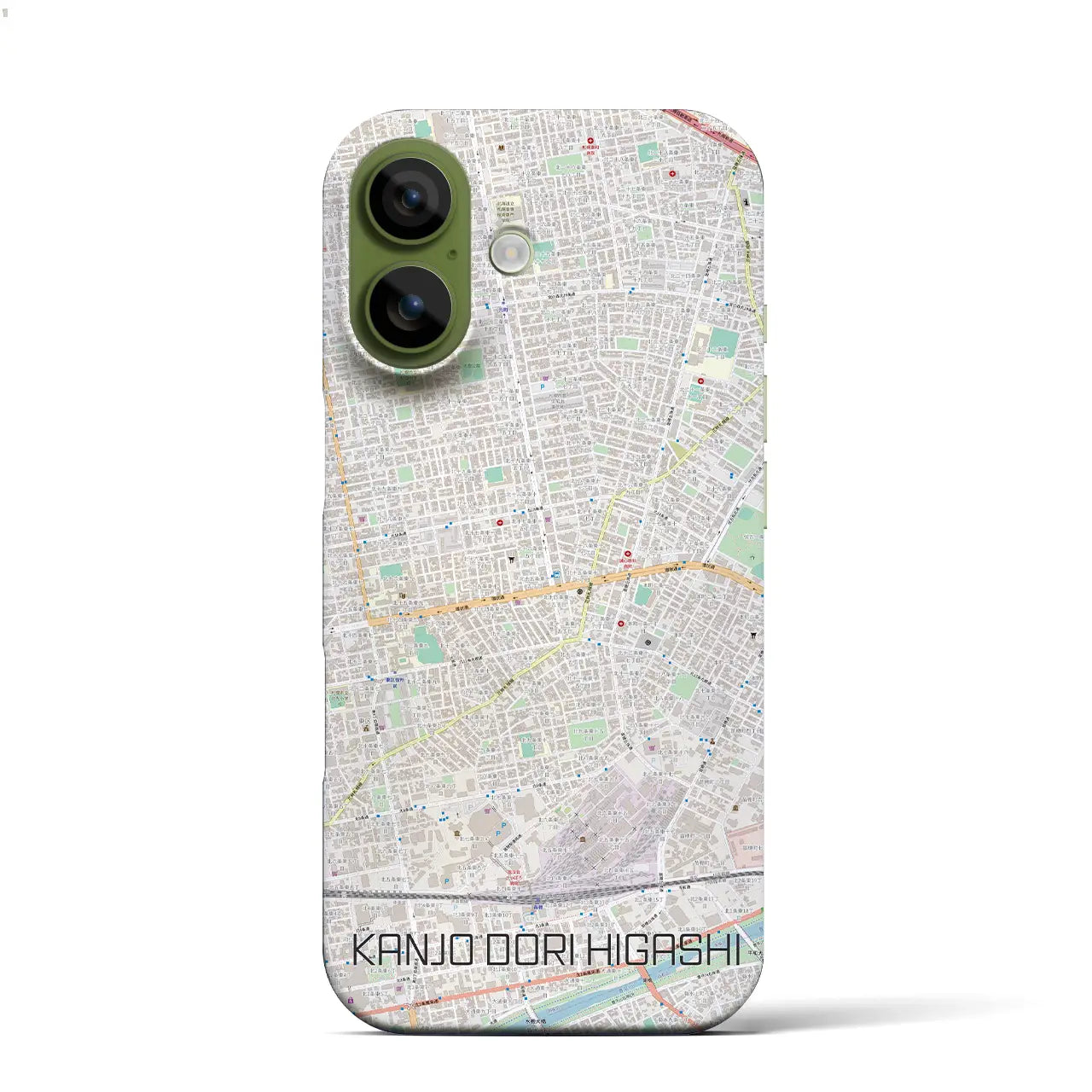【環状通東(北海道)】地図柄iPhoneケース(バックカバータイプ)