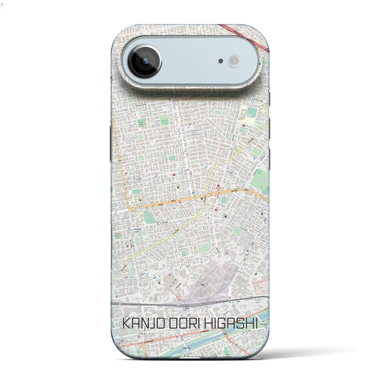 【環状通東(北海道)】地図柄iPhoneケース(バックカバータイプ)