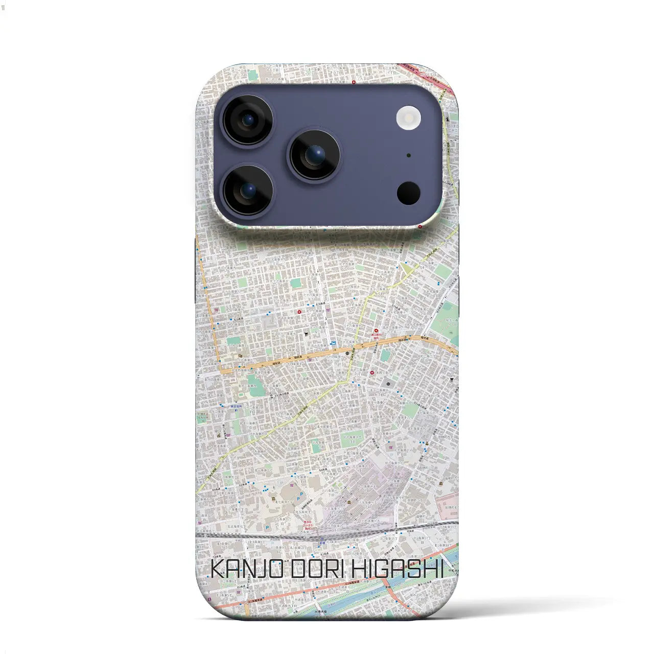【環状通東(北海道)】地図柄iPhoneケース(バックカバータイプ)