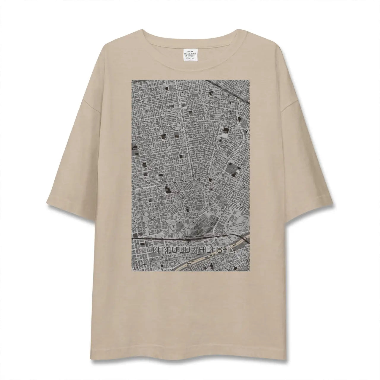 【環状通東(北海道)】地図柄ビッグシルエットTシャツ
