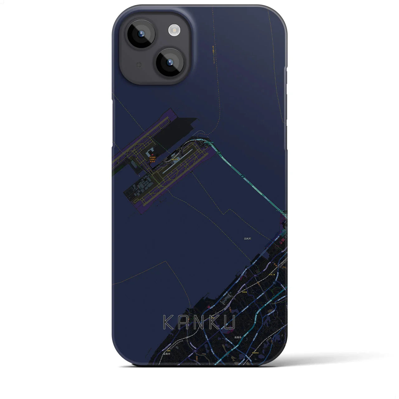 【関空(大阪府)】地図柄iPhoneケース(バックカバータイプ)