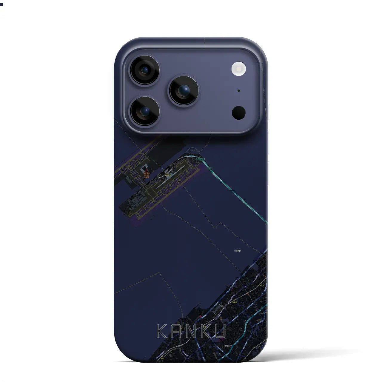 【関空(大阪府)】地図柄iPhoneケース(バックカバータイプ)