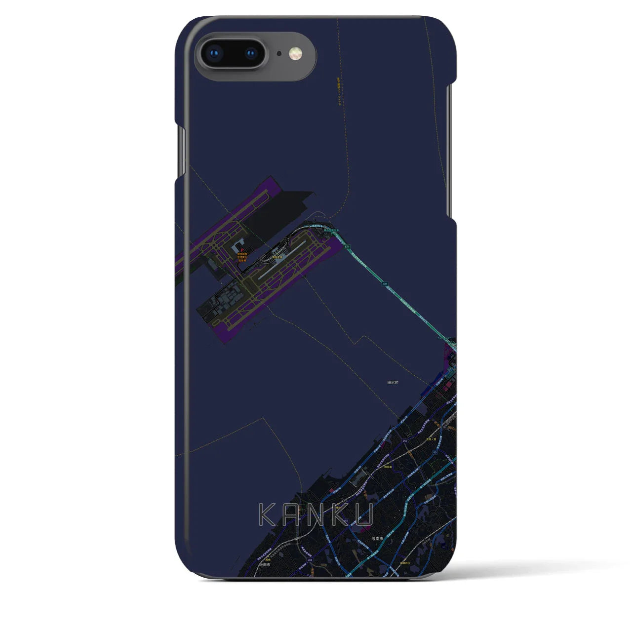 【関空(大阪府)】地図柄iPhoneケース(バックカバータイプ)