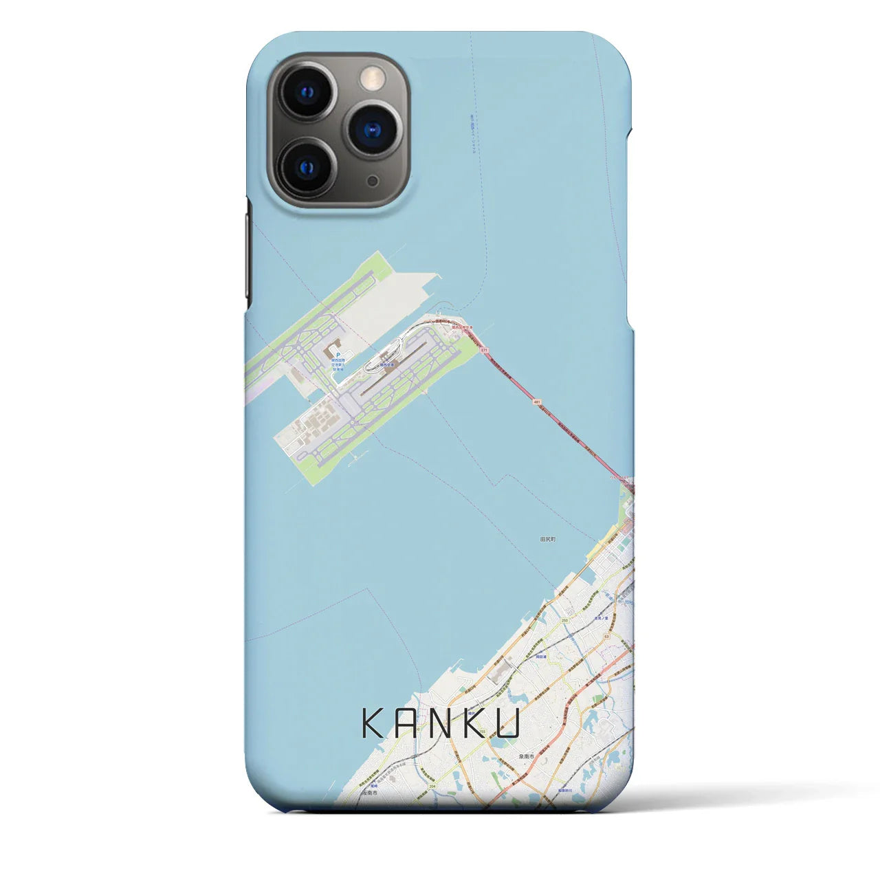 【関空(大阪府)】地図柄iPhoneケース(バックカバータイプ)