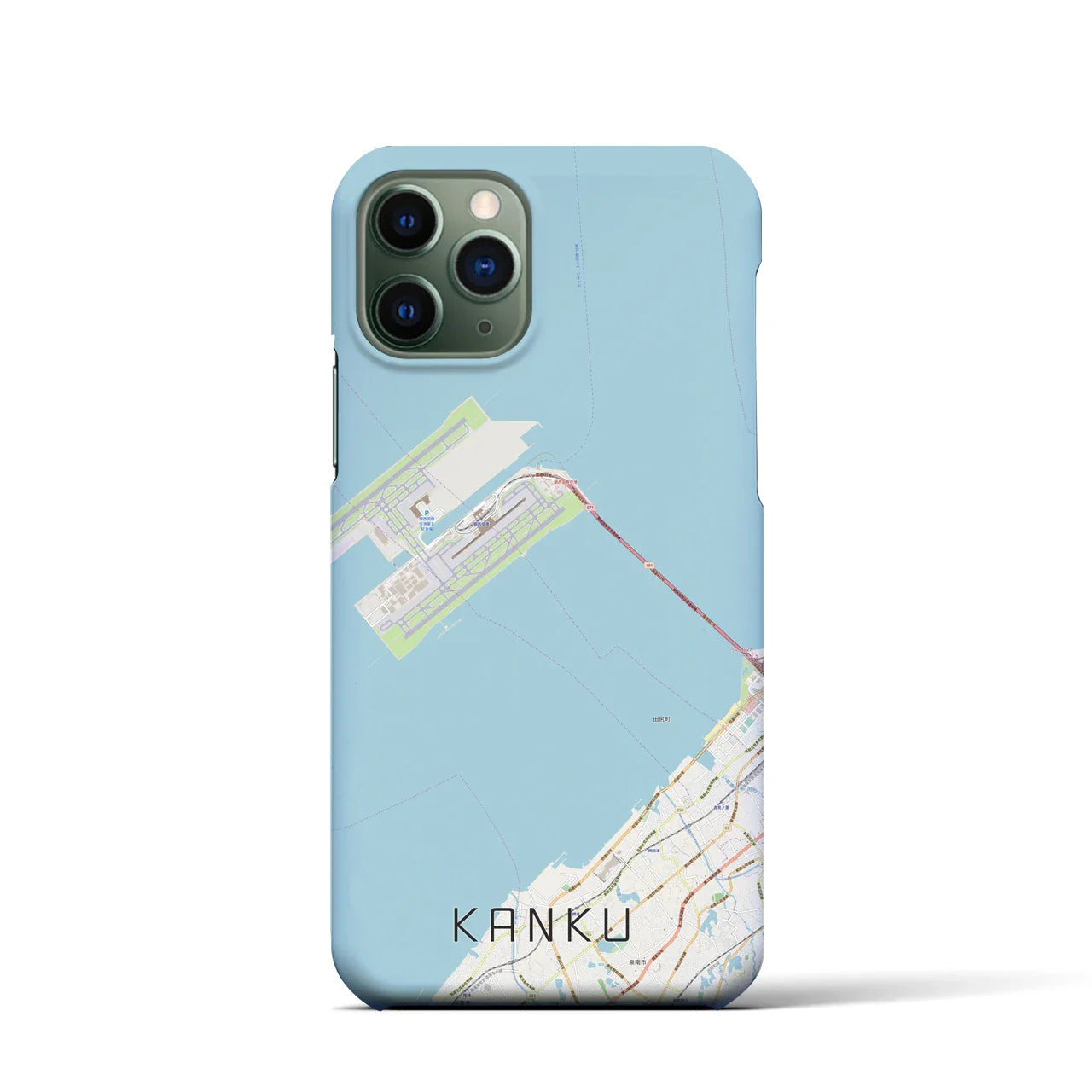 【関空(大阪府)】地図柄iPhoneケース(バックカバータイプ)