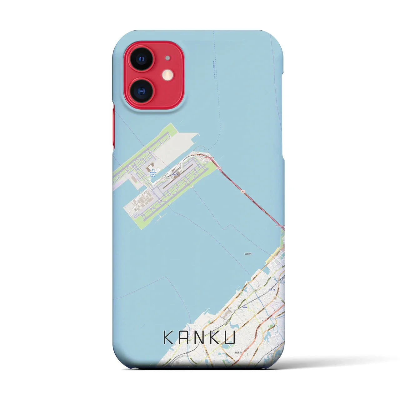 【関空(大阪府)】地図柄iPhoneケース(バックカバータイプ)