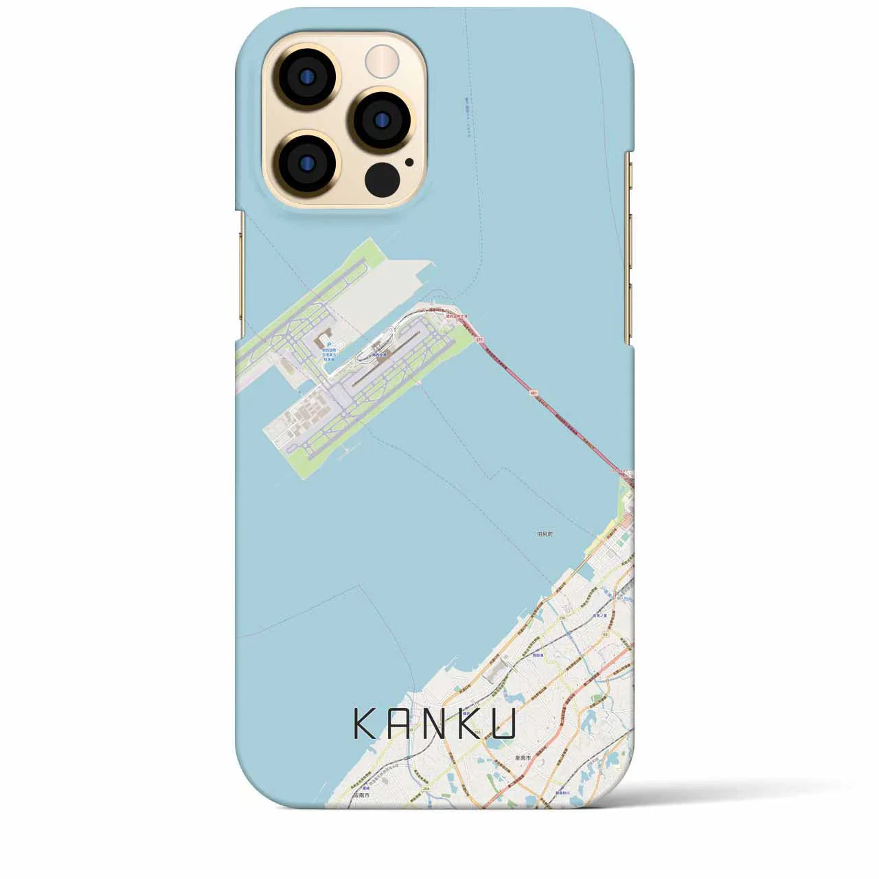 【関空(大阪府)】地図柄iPhoneケース(バックカバータイプ)