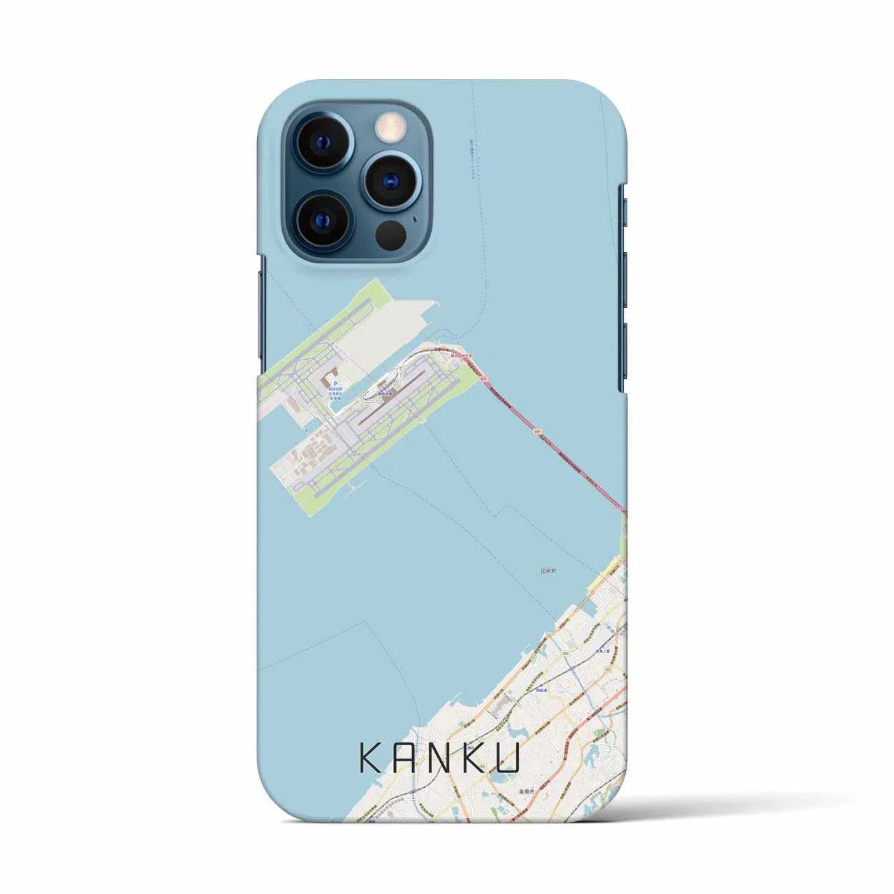 【関空(大阪府)】地図柄iPhoneケース(バックカバータイプ)