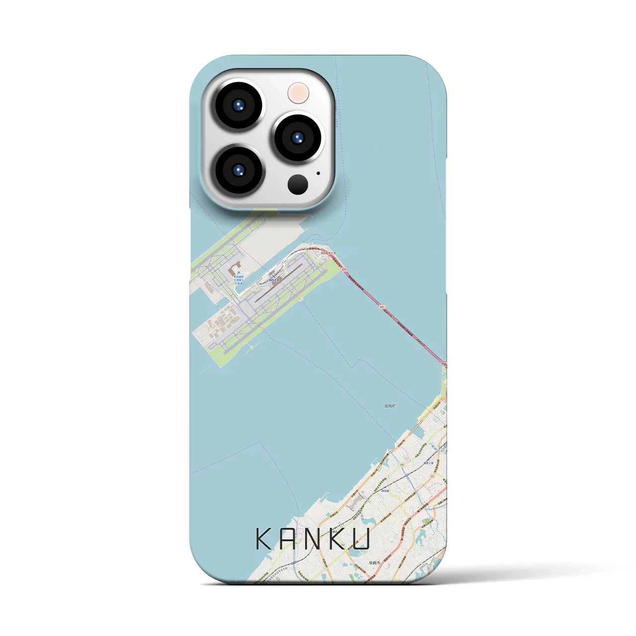 【関空(大阪府)】地図柄iPhoneケース(バックカバータイプ)