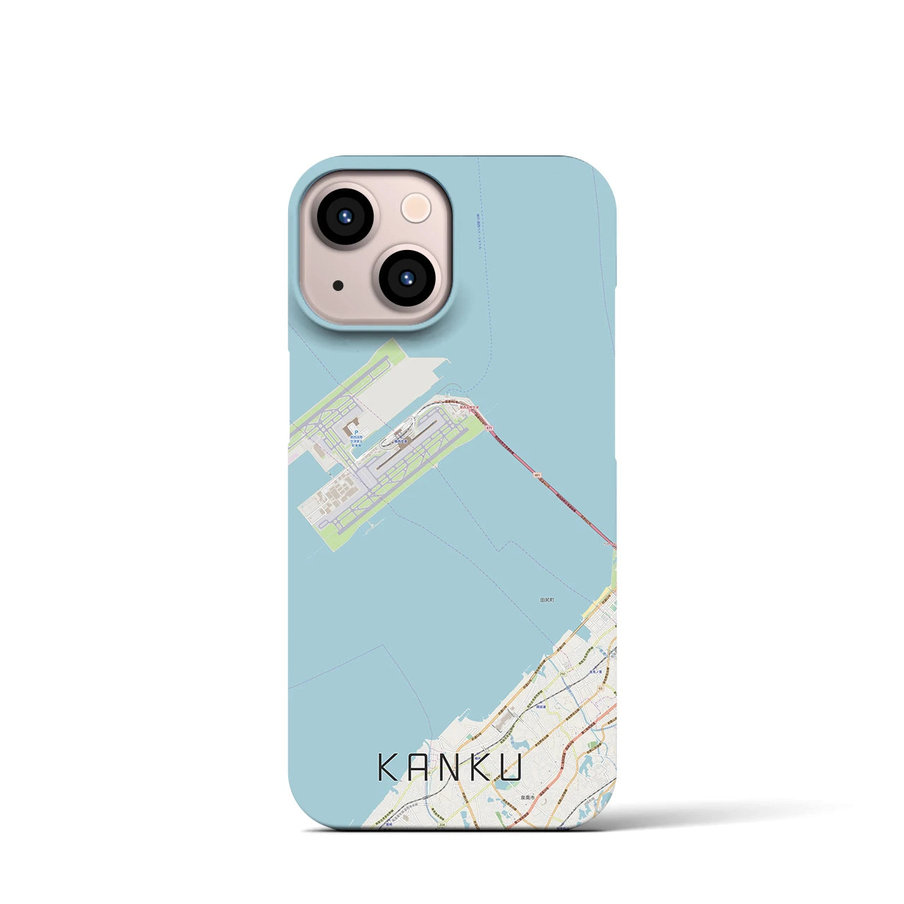 【関空(大阪府)】地図柄iPhoneケース(バックカバータイプ)