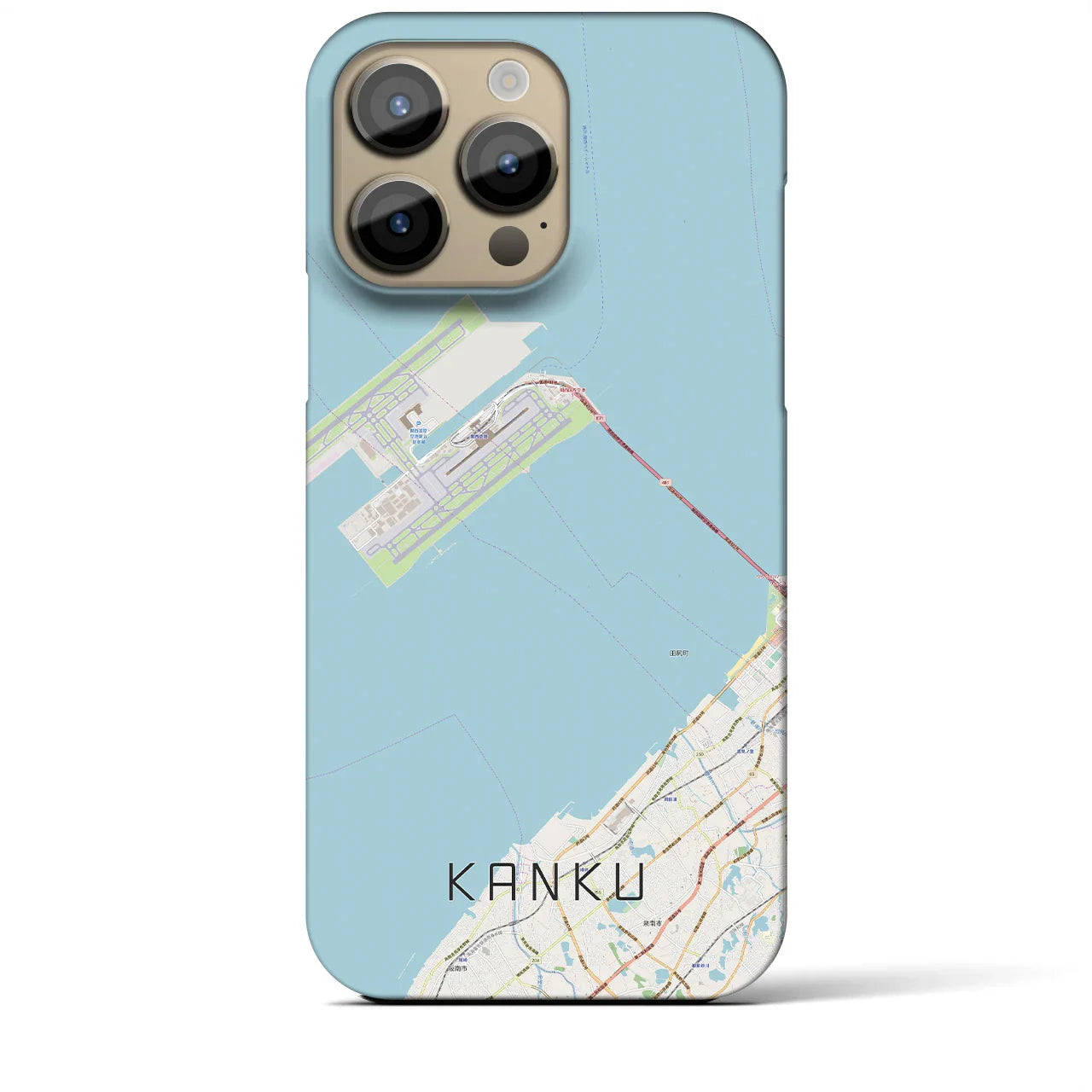 【関空(大阪府)】地図柄iPhoneケース(バックカバータイプ)