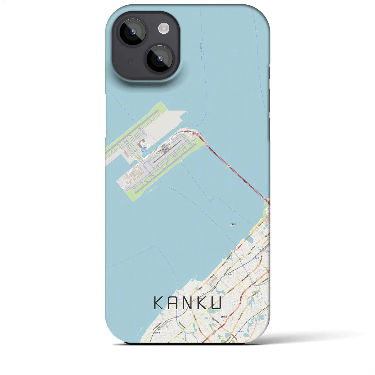 【関空(大阪府)】地図柄iPhoneケース(バックカバータイプ)