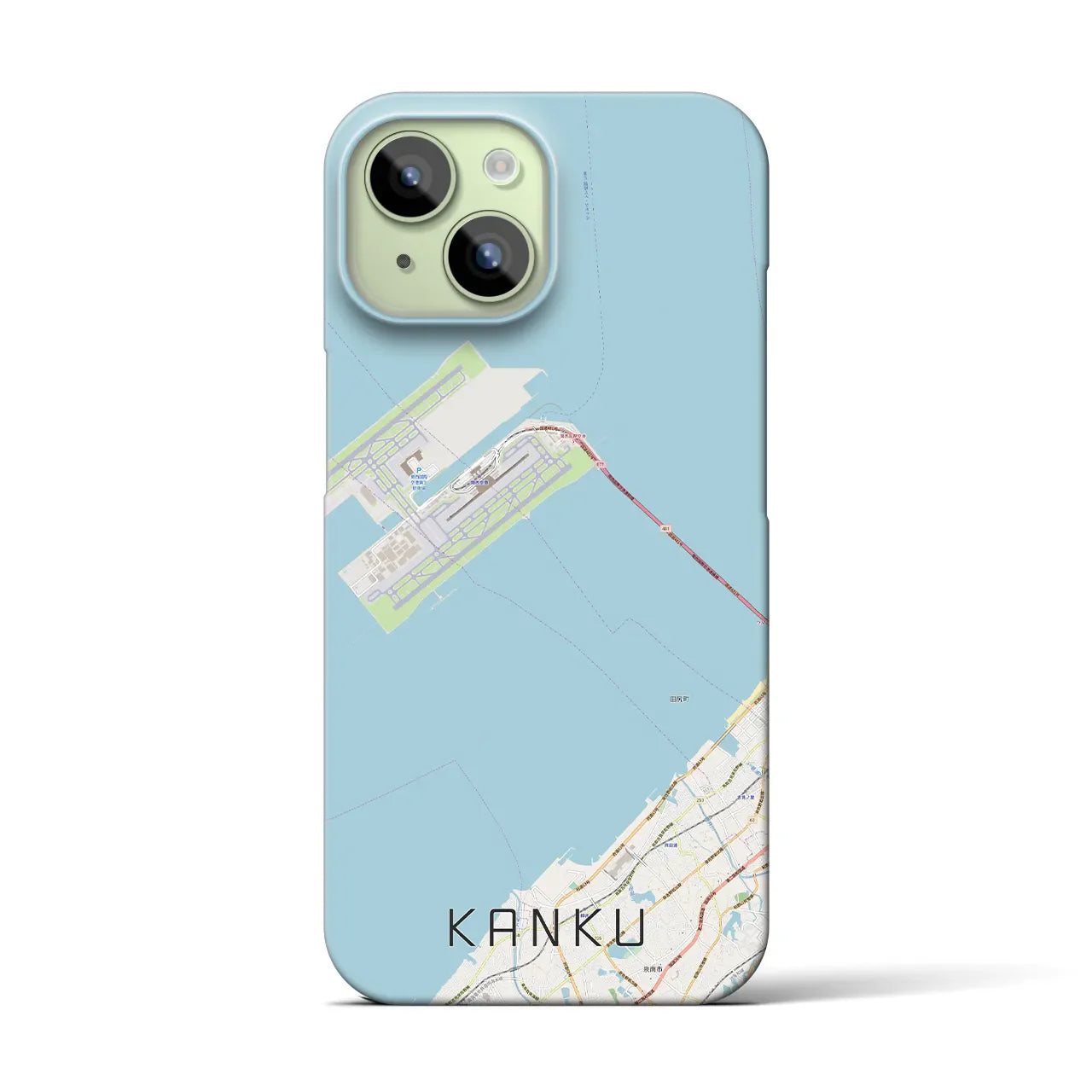 【関空(大阪府)】地図柄iPhoneケース(バックカバータイプ)