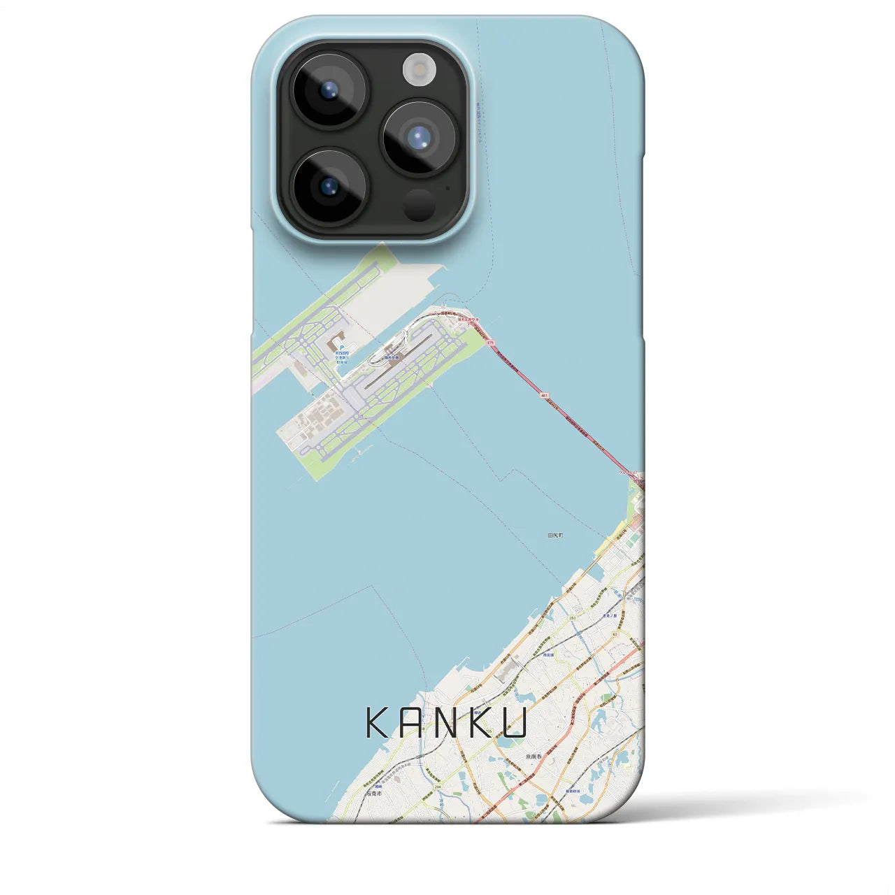 【関空(大阪府)】地図柄iPhoneケース(バックカバータイプ)