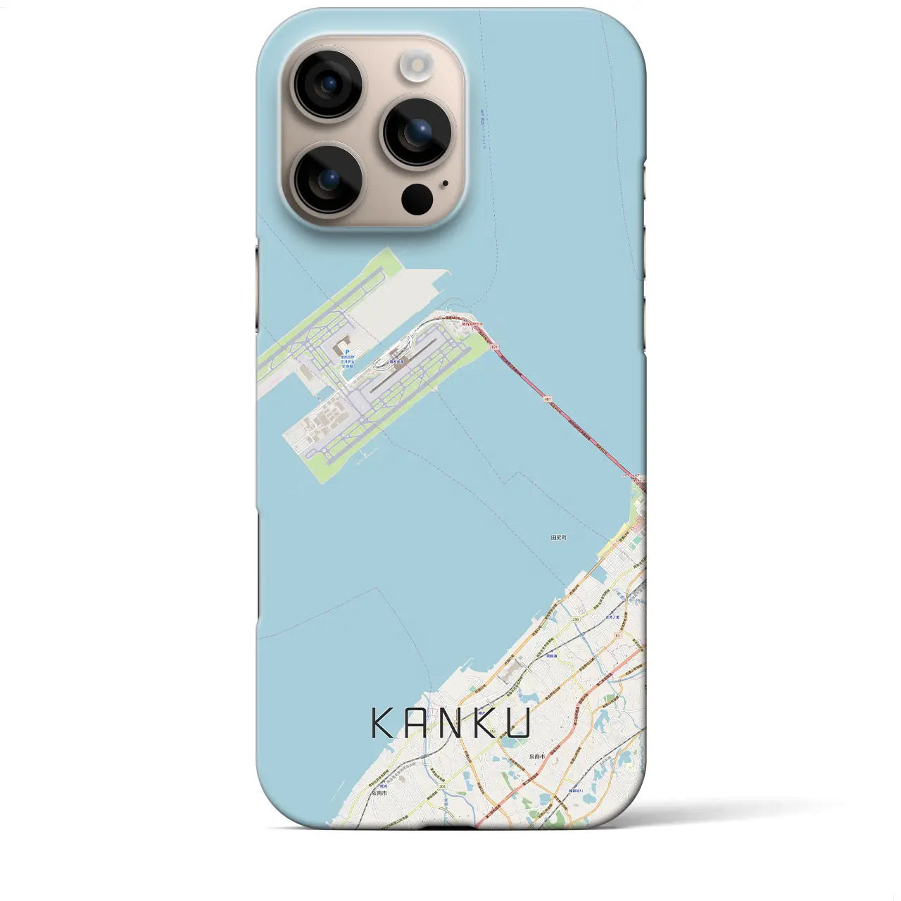 【関空(大阪府)】地図柄iPhoneケース(バックカバータイプ)