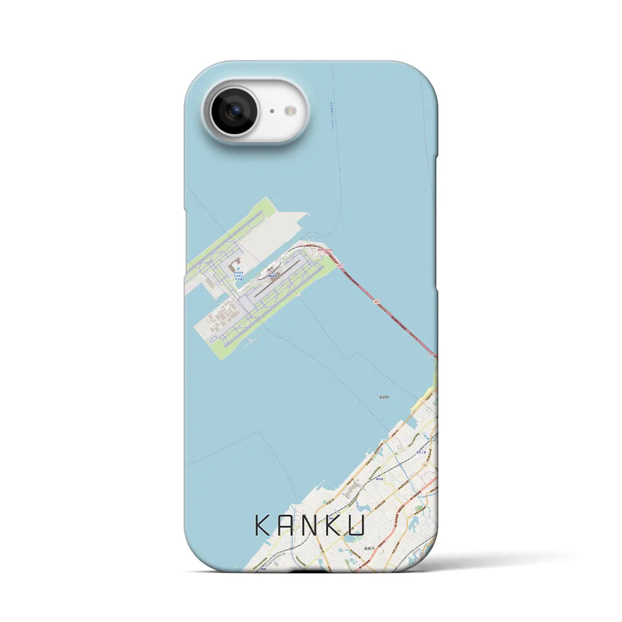 【関空(大阪府)】地図柄iPhoneケース(バックカバータイプ)