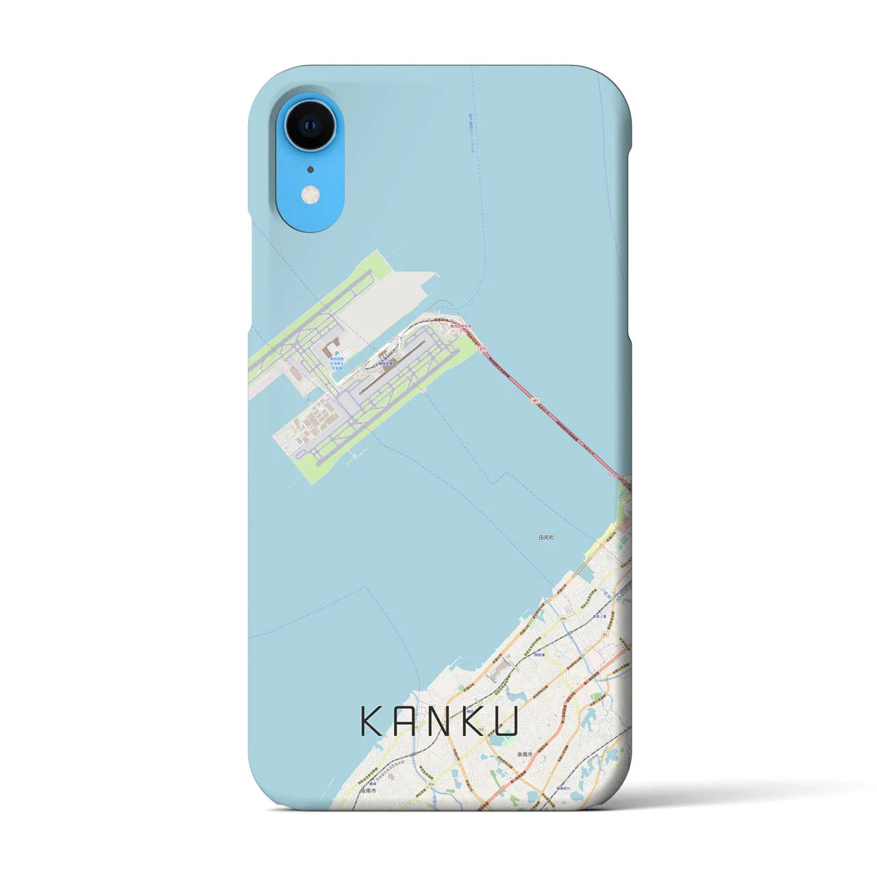 【関空(大阪府)】地図柄iPhoneケース(バックカバータイプ)
