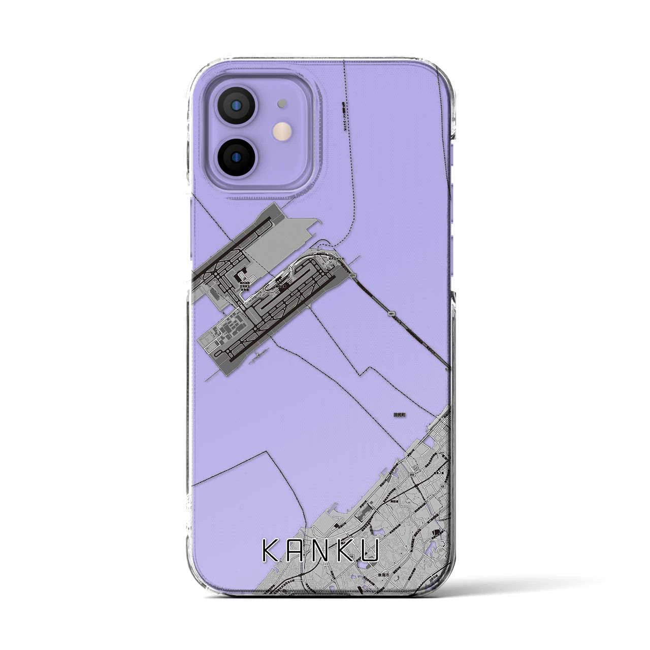 【関空(大阪府)】地図柄iPhoneケース(クリアタイプ)