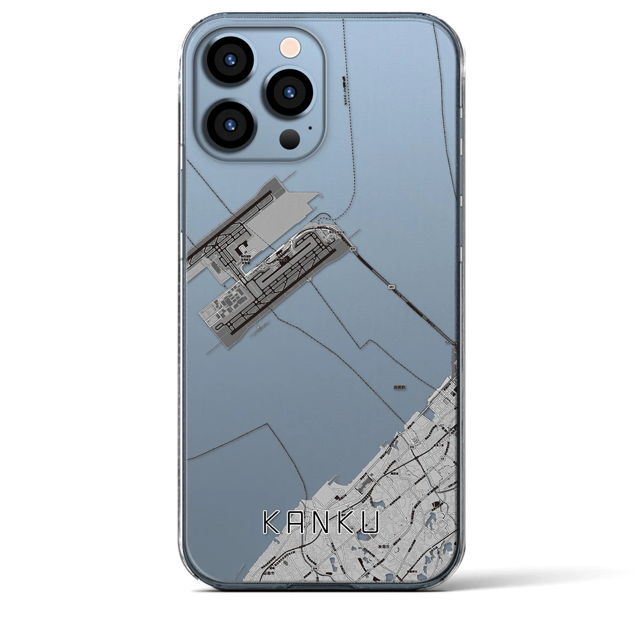 【関空(大阪府)】地図柄iPhoneケース(クリアタイプ)