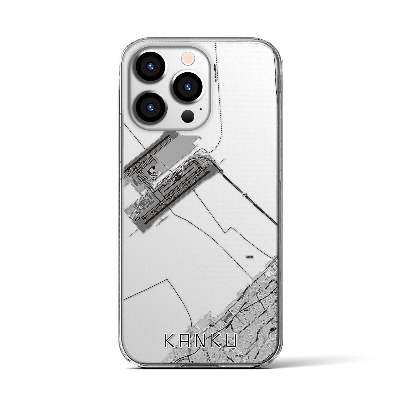 【関空(大阪府)】地図柄iPhoneケース(クリアタイプ)