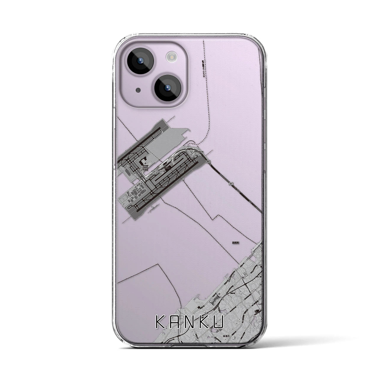 【関空(大阪府)】地図柄iPhoneケース(クリアタイプ)