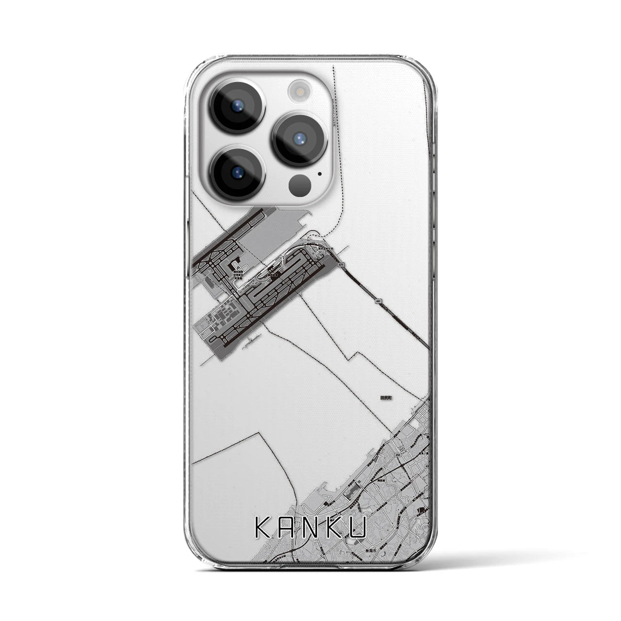 【関空(大阪府)】地図柄iPhoneケース(クリアタイプ)