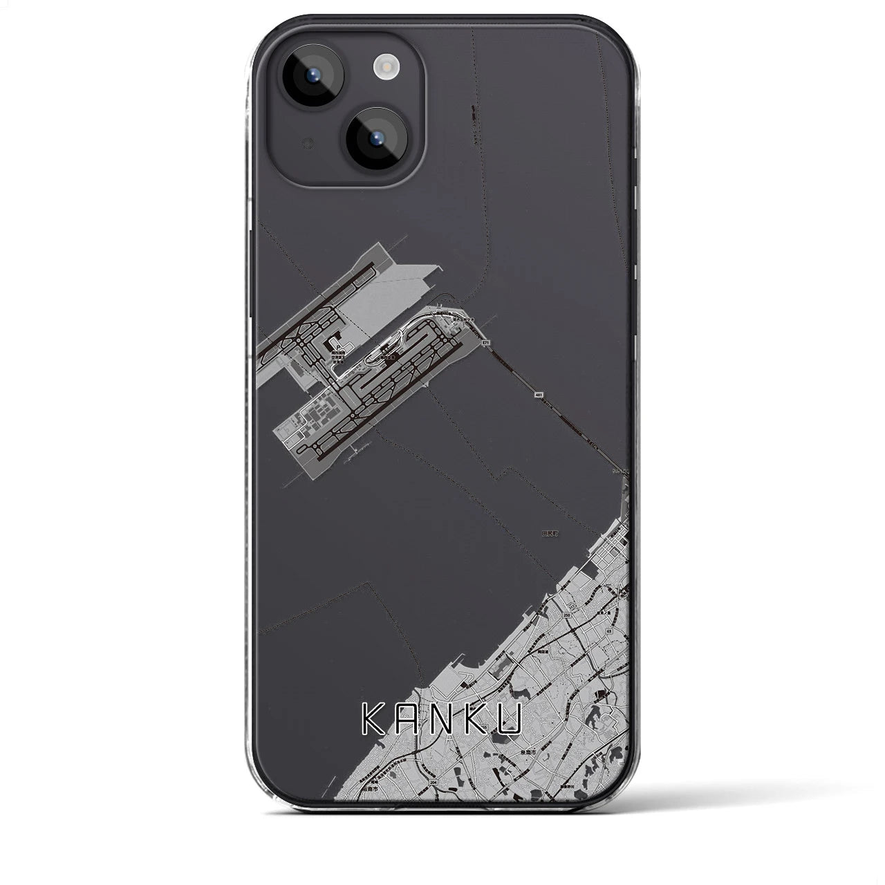 【関空(大阪府)】地図柄iPhoneケース(クリアタイプ)