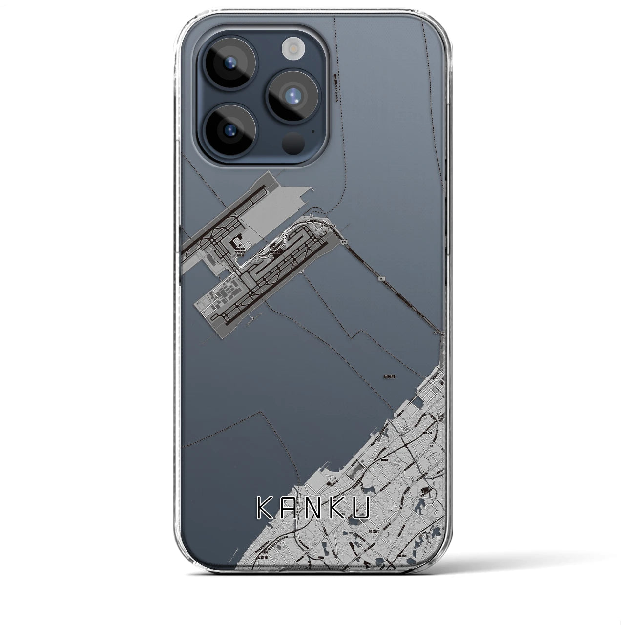 【関空(大阪府)】地図柄iPhoneケース(クリアタイプ)