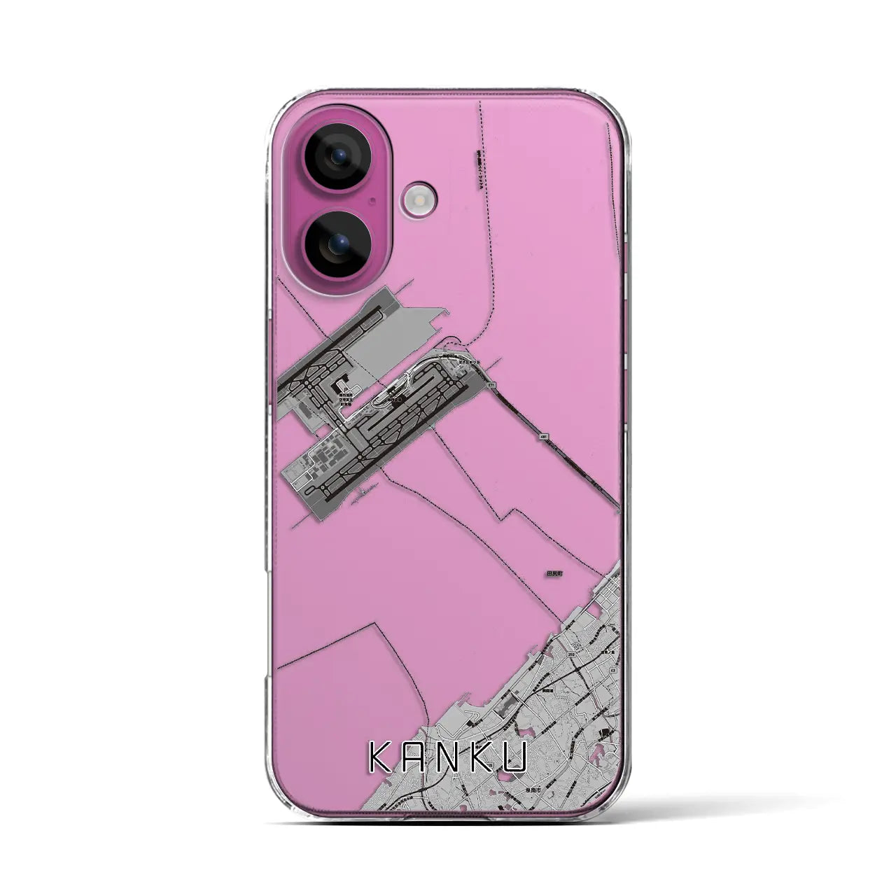 【関空(大阪府)】地図柄iPhoneケース(クリアタイプ)