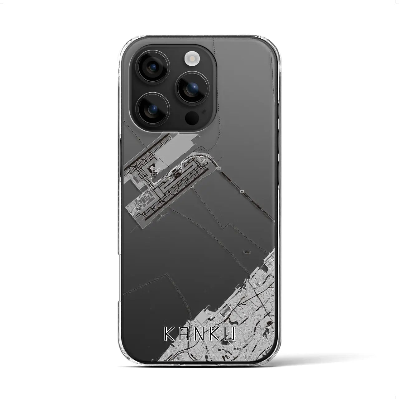 【関空(大阪府)】地図柄iPhoneケース(クリアタイプ)