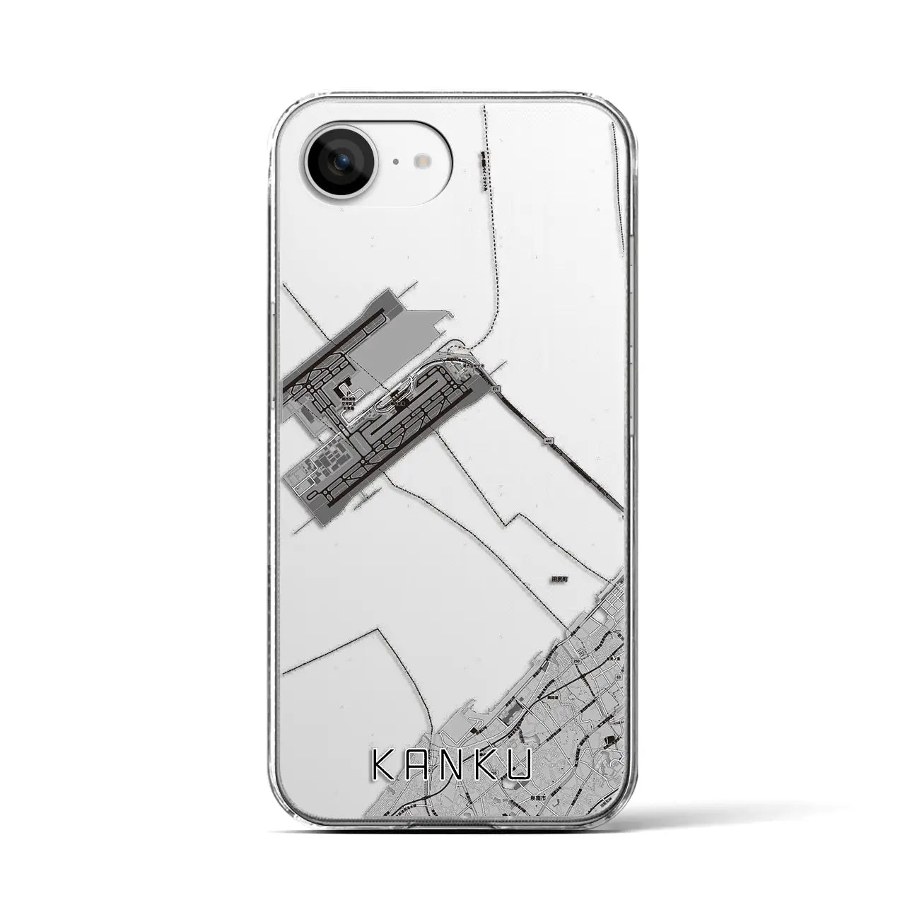 【関空(大阪府)】地図柄iPhoneケース(クリアタイプ)