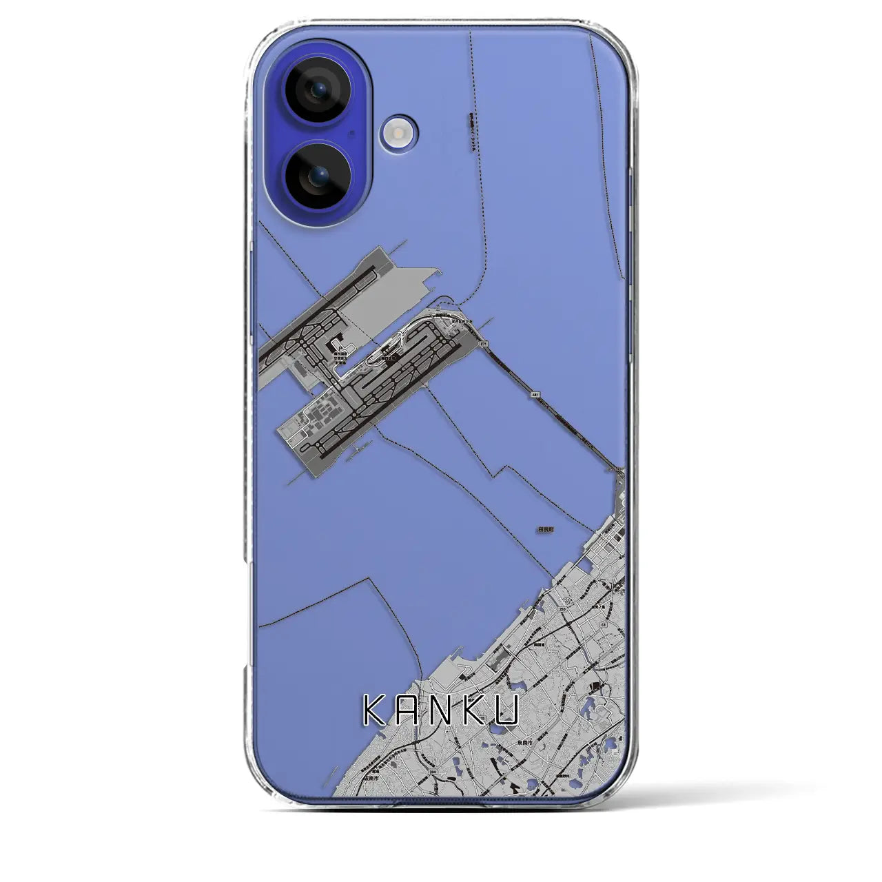 【関空(大阪府)】地図柄iPhoneケース(クリアタイプ)