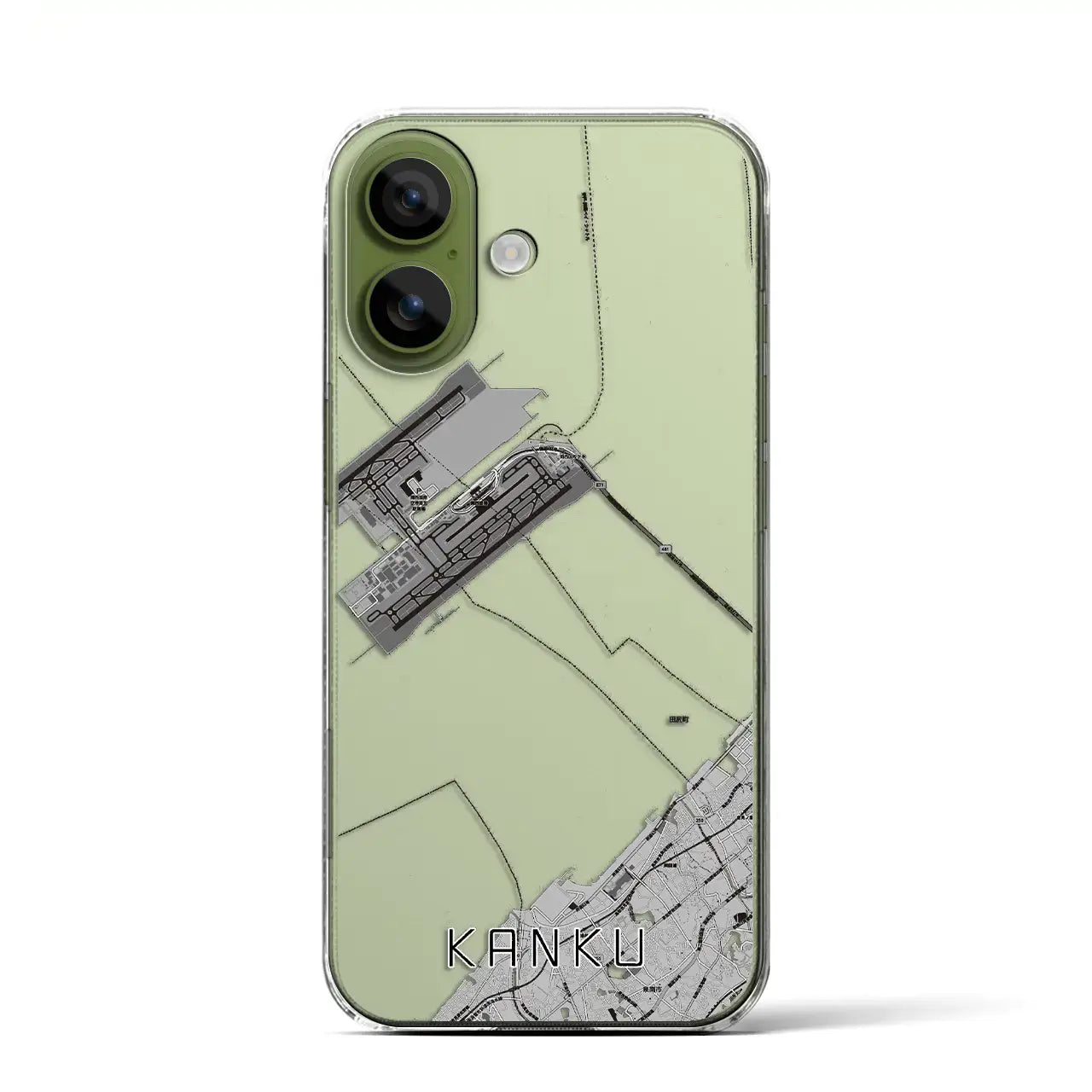 【関空(大阪府)】地図柄iPhoneケース(クリアタイプ)