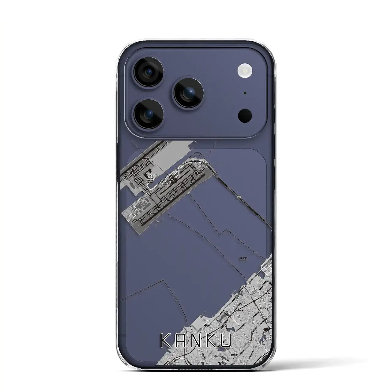 【関空(大阪府)】地図柄iPhoneケース(クリアタイプ)