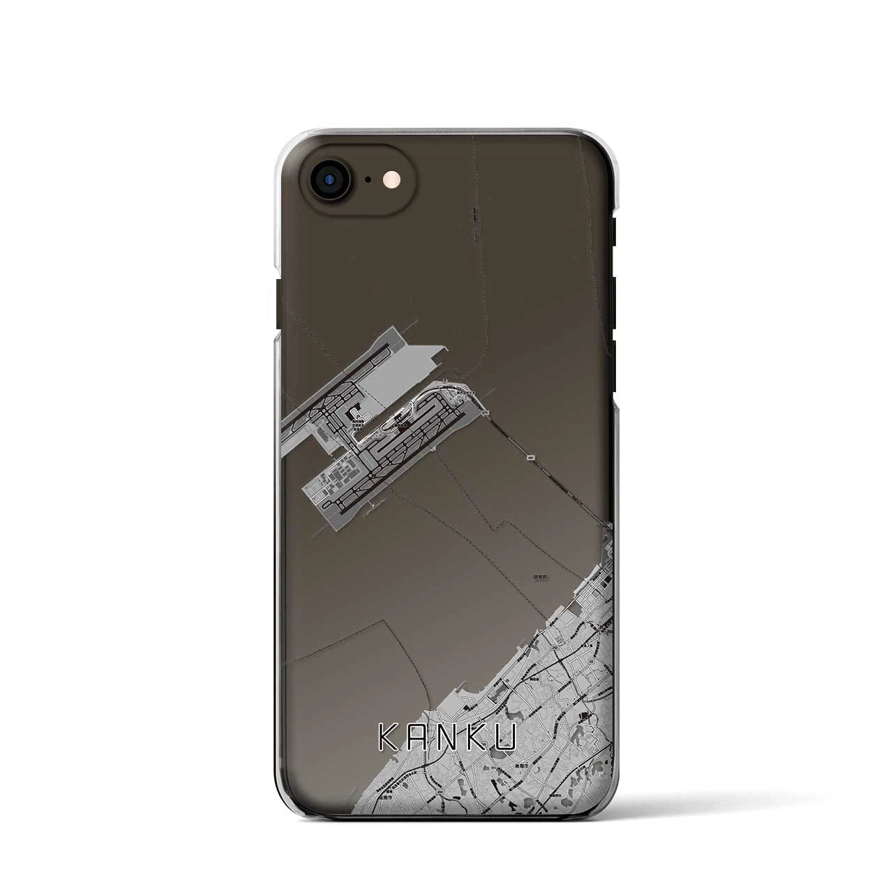 【関空(大阪府)】地図柄iPhoneケース(クリアタイプ)