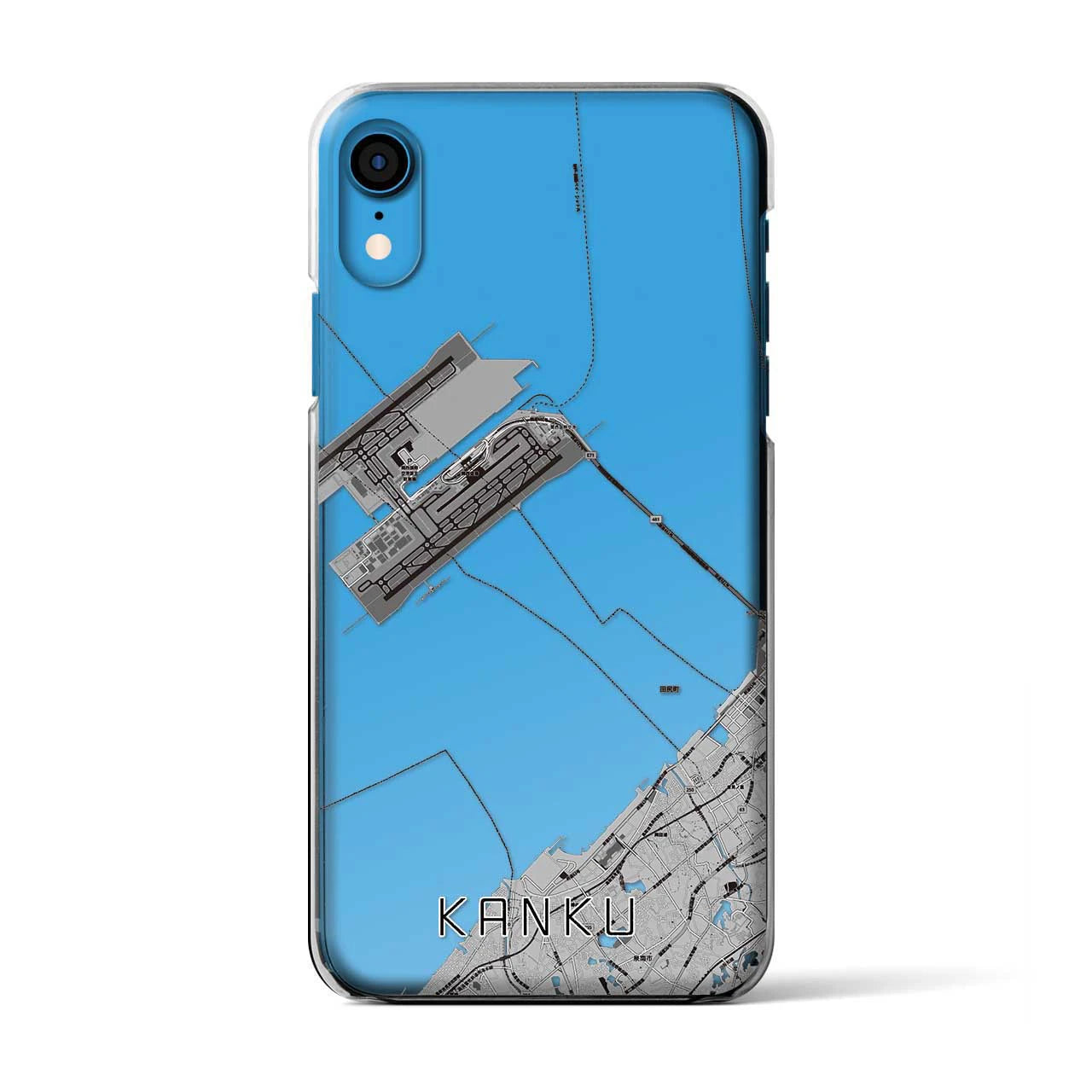 【関空(大阪府)】地図柄iPhoneケース(クリアタイプ)