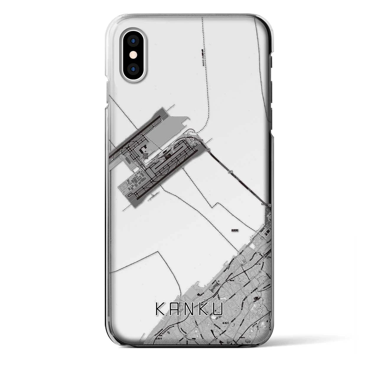 【関空(大阪府)】地図柄iPhoneケース(クリアタイプ)