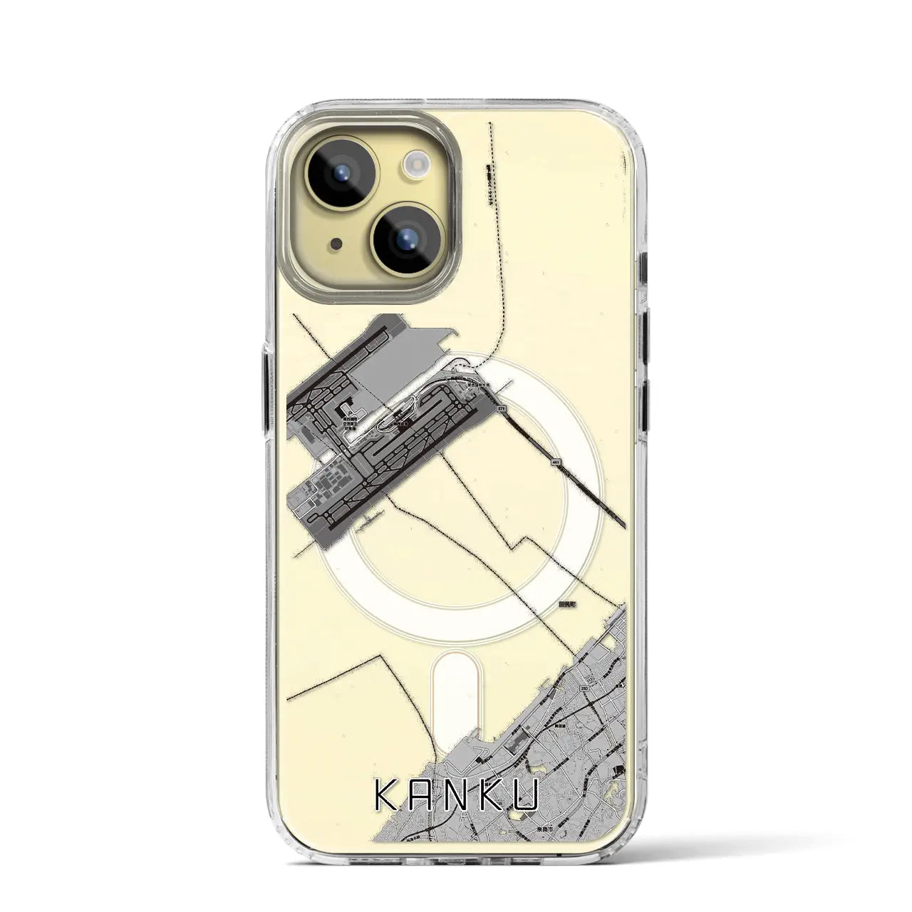 【関空(大阪府)】地図柄iPhoneケース(MagSafeタイプ)