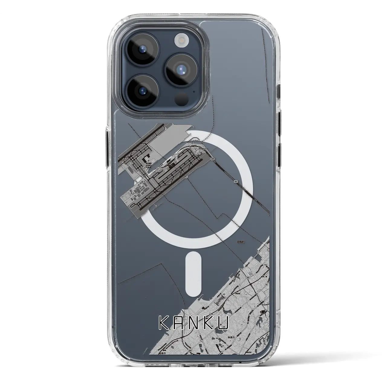 【関空(大阪府)】地図柄iPhoneケース(MagSafeタイプ)